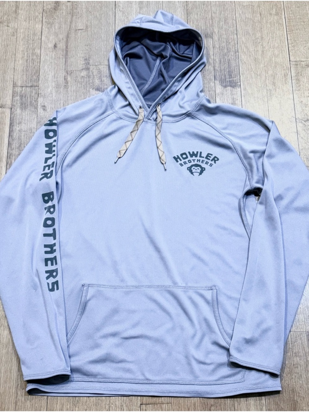 Howler Brothers Light Blue Pullover Hoodie LOGGERHEAD HOODIE - Mesium
